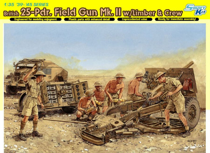 DRAGON BRITISH 25-PDR FEILD GUN MK.11 WITH LIMBER AND CREW