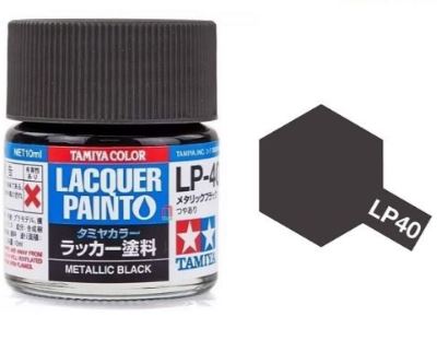LP40 LACQUER METALLIC BLACK 10ML