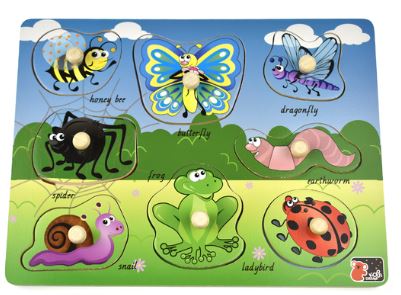 2 IN 1 MINIBEASTS INSECT PEG PUZZLE