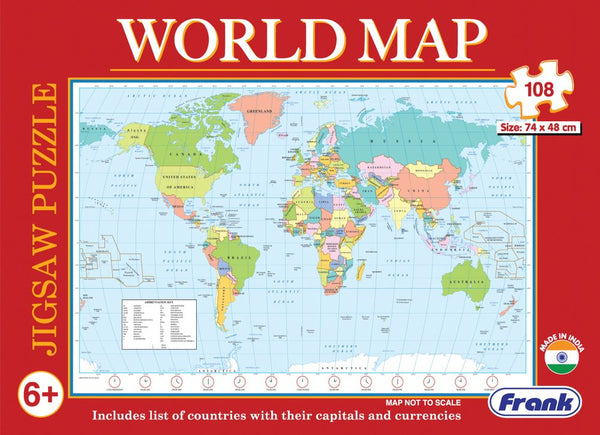 WORLD MAP 108 PIECE