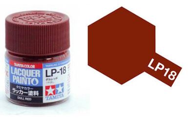 LP18 LACQUER DULL RED 10ML