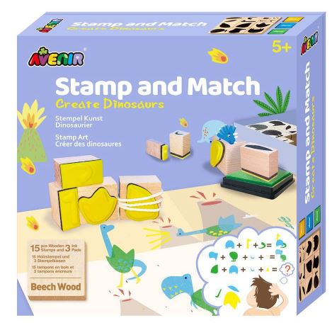 STAMP AND MATCH CREATE DINOSAURS