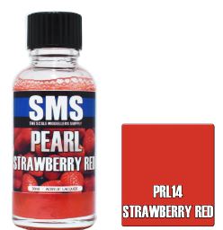 PRL14 PEARL ACRYLIC LACQUER 30ML STRAWBERRY RED