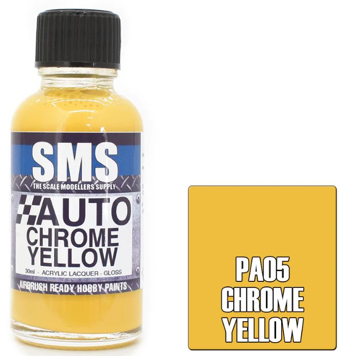 PA05 PREMIUM ACRYLIC AUTO COLOUR CHROME YELLOW 30m