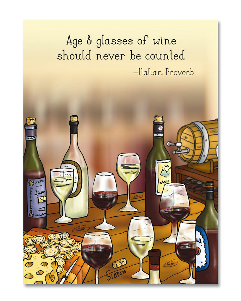 AGE AND GLASSES OF WINE