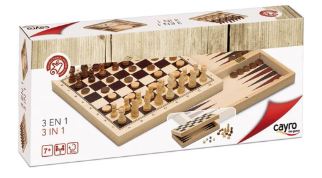 3 IN 1 CHESS CHECKERS AND BACKGAMMON