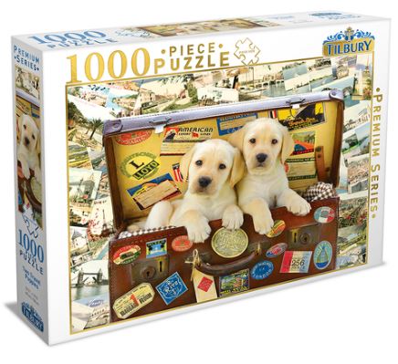 TWO TRAVEL PUPPIES 1000 PIECE