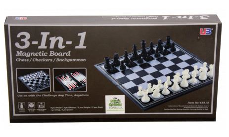 CHESS CHECKERS 3 IN 1 MAGNETIC