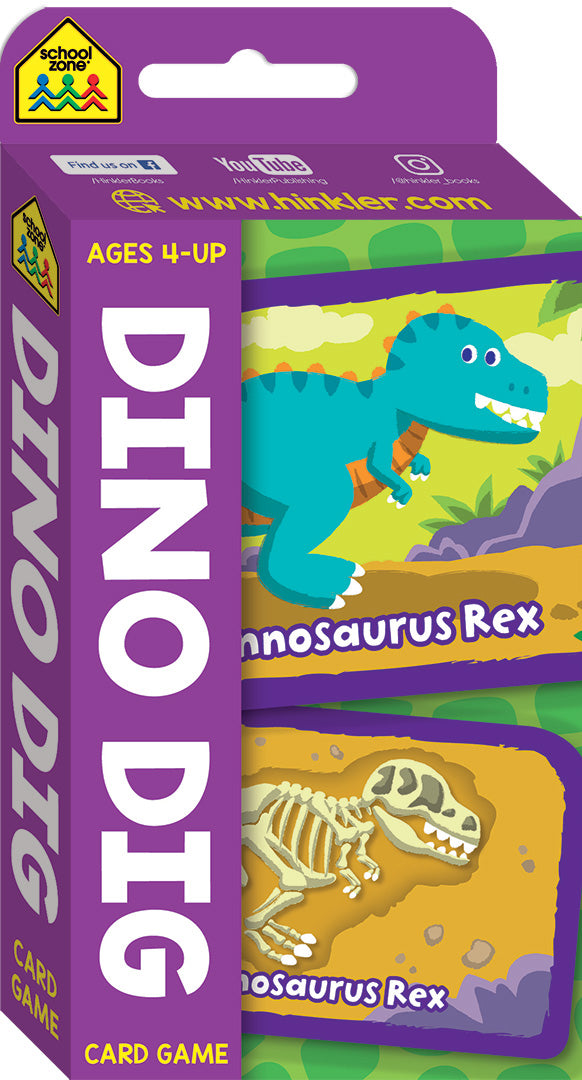 SCHOOL ZONE DINO DIG CARD GAME
