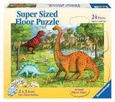 RB03147-4 DINOSAURS AT PLAYGROUND FLOOR PUZZLE 24 PIECE