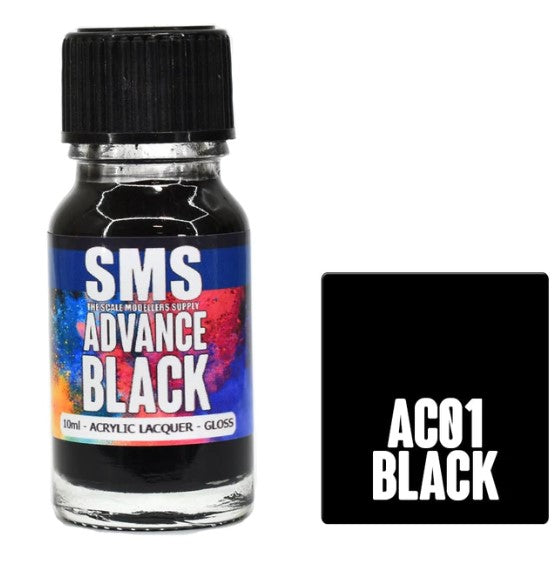 AC01 ADVANCE ACRYLIC LACQUER 10ML BLACK