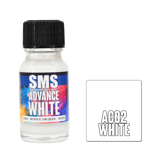 AC02 ADVANCE ACRYLIC LACQUER 10ML WHITE