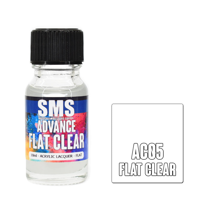 AC05 ADVANCE ACRYLIC LACQUER 10ML FLAT CLEAR