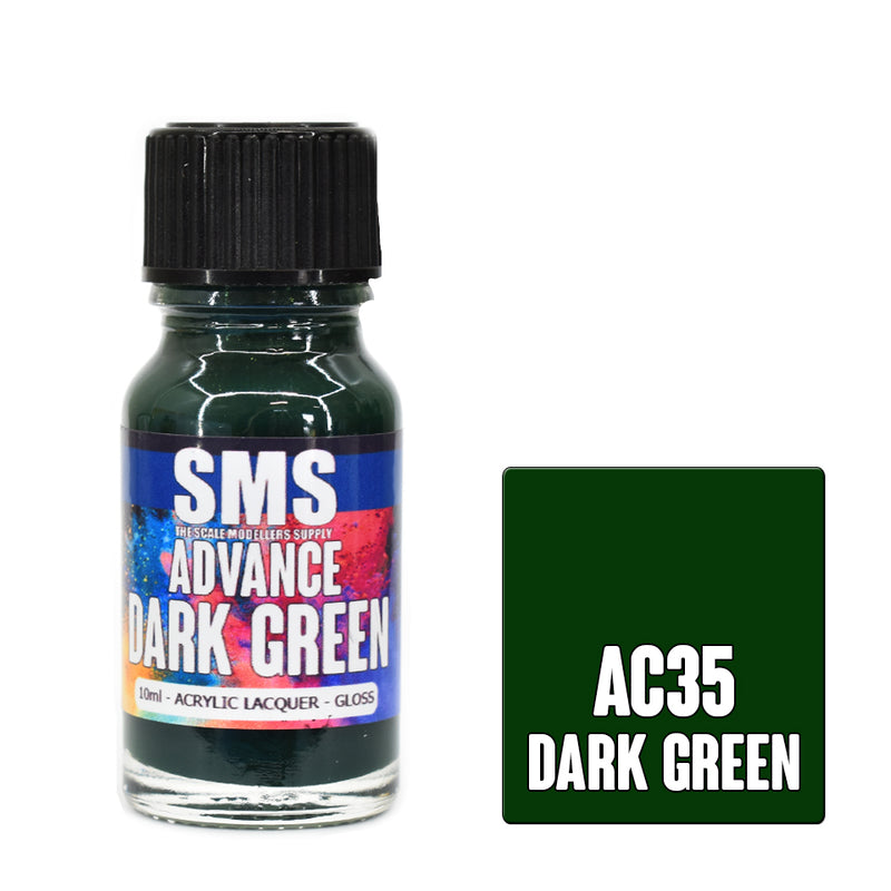 AC35 ADVANCE ACRYLIC LACQUER 10ML DARK GREEN
