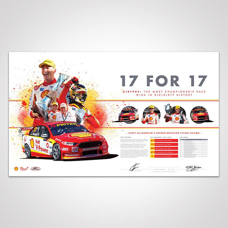 SCOTT MCLAUGHLIN THE MOST CHAMPIONSHIP RACE WINS LIMITED EDITION PRINT