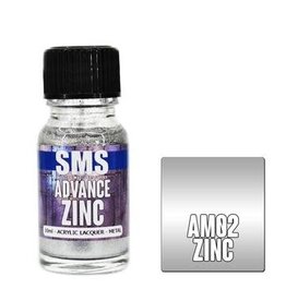 AM02 ADVANCE METALLIC ACRYLIC LACQUER 10ML ZINC