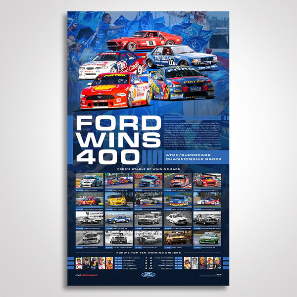 ACP045 FORD WINS 400 LIMITED EDITION PRINT
