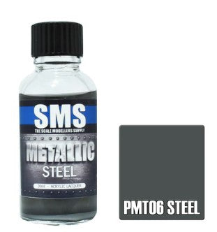 PMT06 METALLIC ACRYLIC LACQUER 30ML STEEL