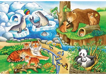 RB07602-4 ANIMALS IN THE ZOO 2 X 12 PIECE