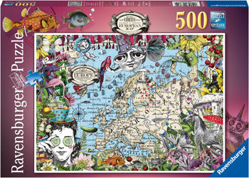 RB16760-9 EUROPEAN MAP QUIRKY CIRCUS 500 PIECE